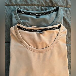 Public Rec (Bundle) 2 Pima Cotton Shirt Stretch Tee Long Sleeve Men’s 2XL NWOT
